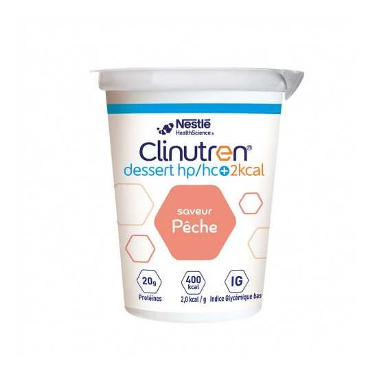 Clinutren Dessert HP/HC Pêche 4x200G 1 Clinutren Dessert HP/HC Pêche 4x200G