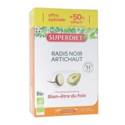 Superdiet Radis Noir Artichaut Bio 30 Ampoules