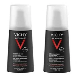Vichy Homme Déodorant Ultra Frais Vaporisateur 100ml X2